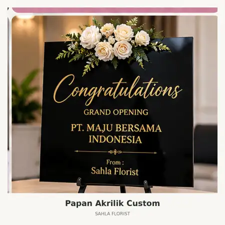 Papan Bunga Akrilik Gianyar Kota